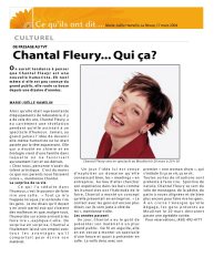 Chantal Fleury... Qui ça?