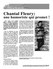 Chantal Fleury, une humoriste qui promet