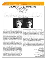 L'humour au quotidien de Chantal Fleury